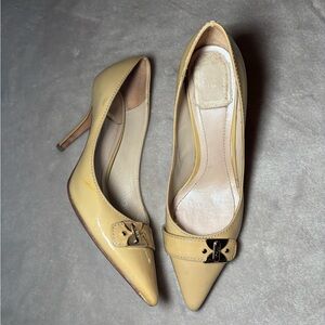 Christian Dior Vintage Patent Leather Horsebit Accent Pumps Heels